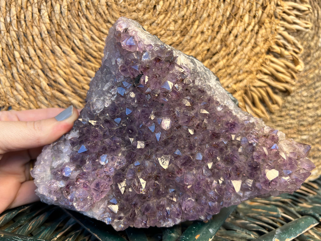 Natural Amethyst Cluster – Protection & Calm Display Crystal | 1,574 g