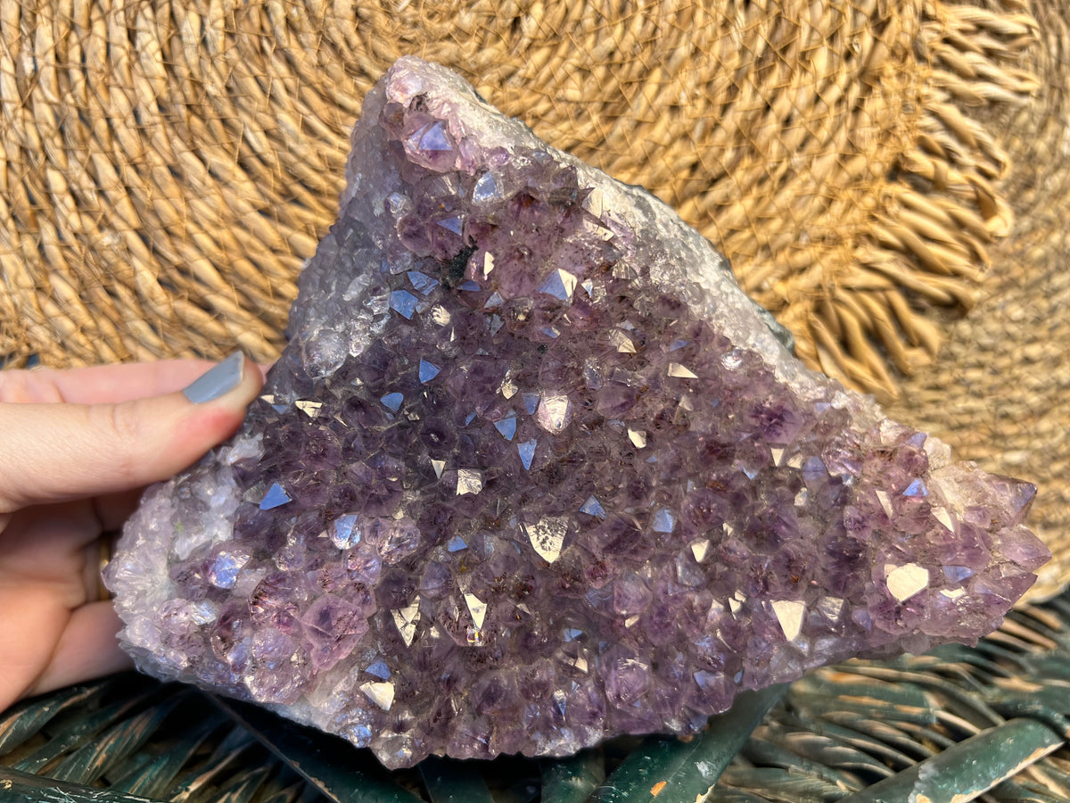 Natural Amethyst Cluster – Protection & Calm Display Crystal | 1,574 g