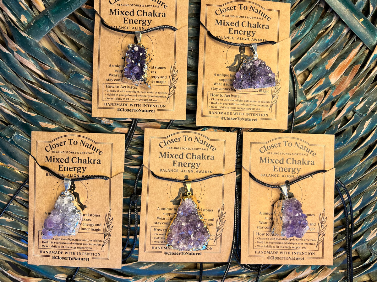 Natural Amethyst Cluster Necklace