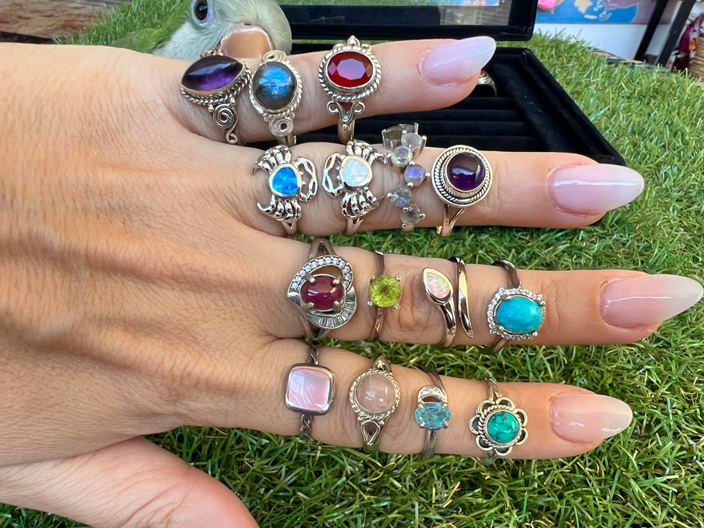 Genuine Natural Amethyst Ring in 925 Italian Sterling Silver