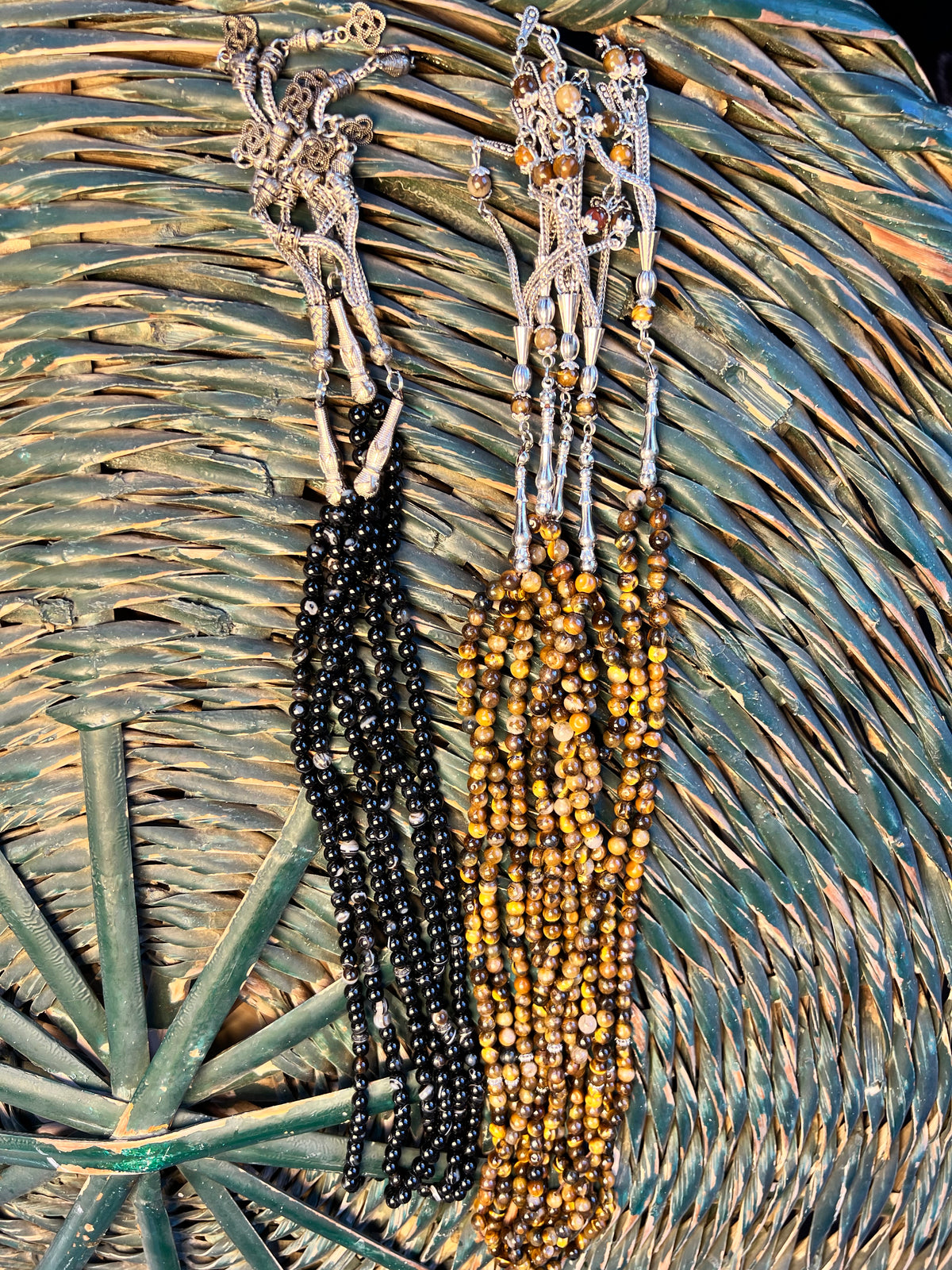 Natural Gemstone Rosary (Misbaha/Tasbih) – Slim Prayer Beads for Protection, Strength & Focus