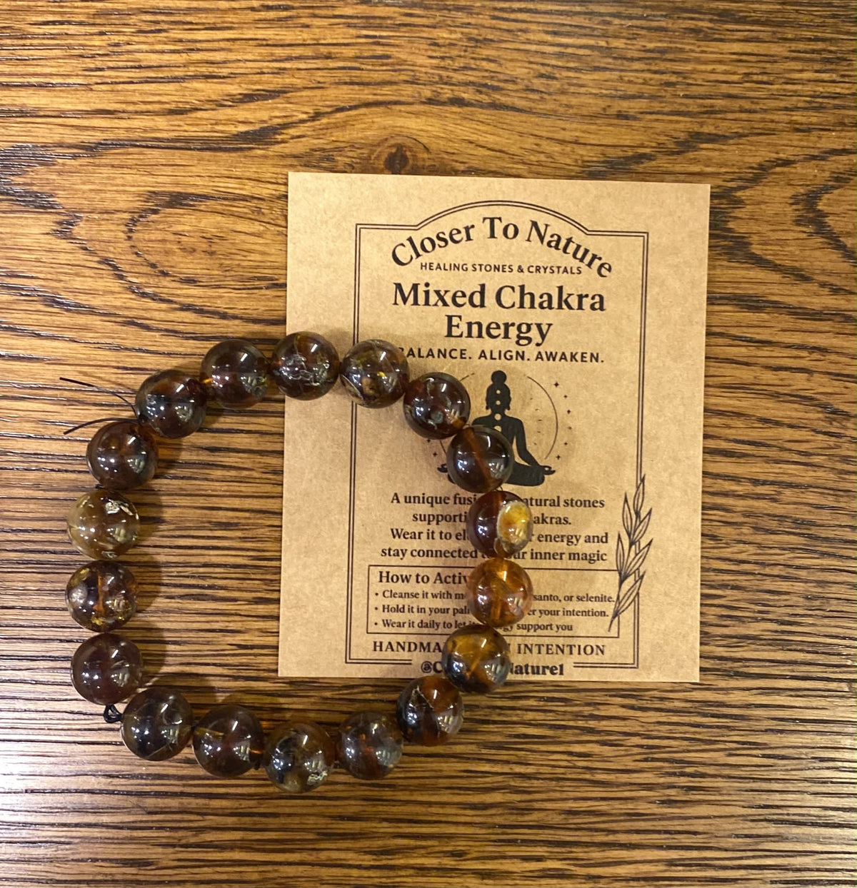 Natural Amber Bracelet – Warmth, Vitality & Positive Energy | 12 mm Elastic Beads