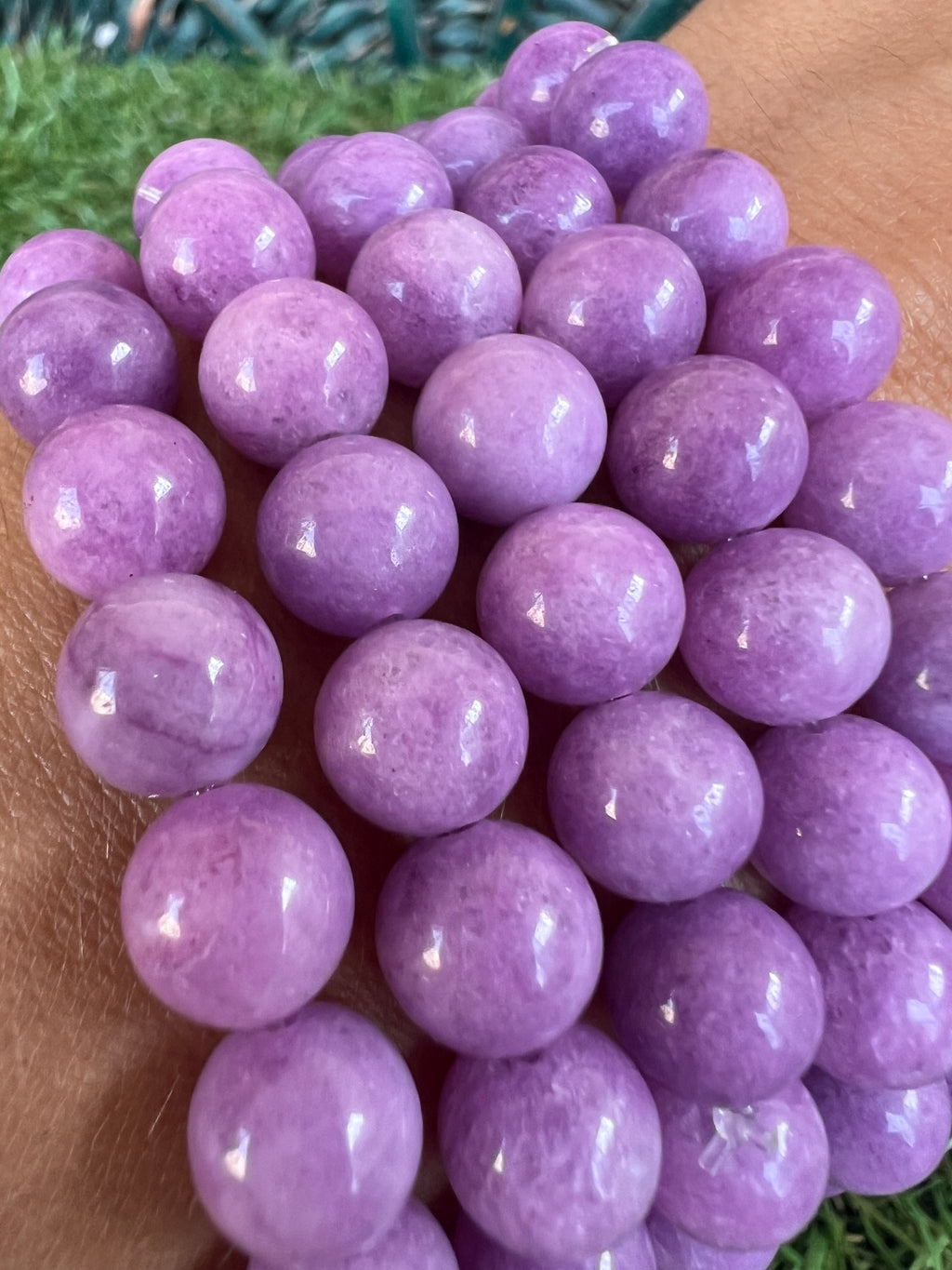 Natural Lepidolite Bracelet – Calm, Emotional Balance & Peace | 8mm