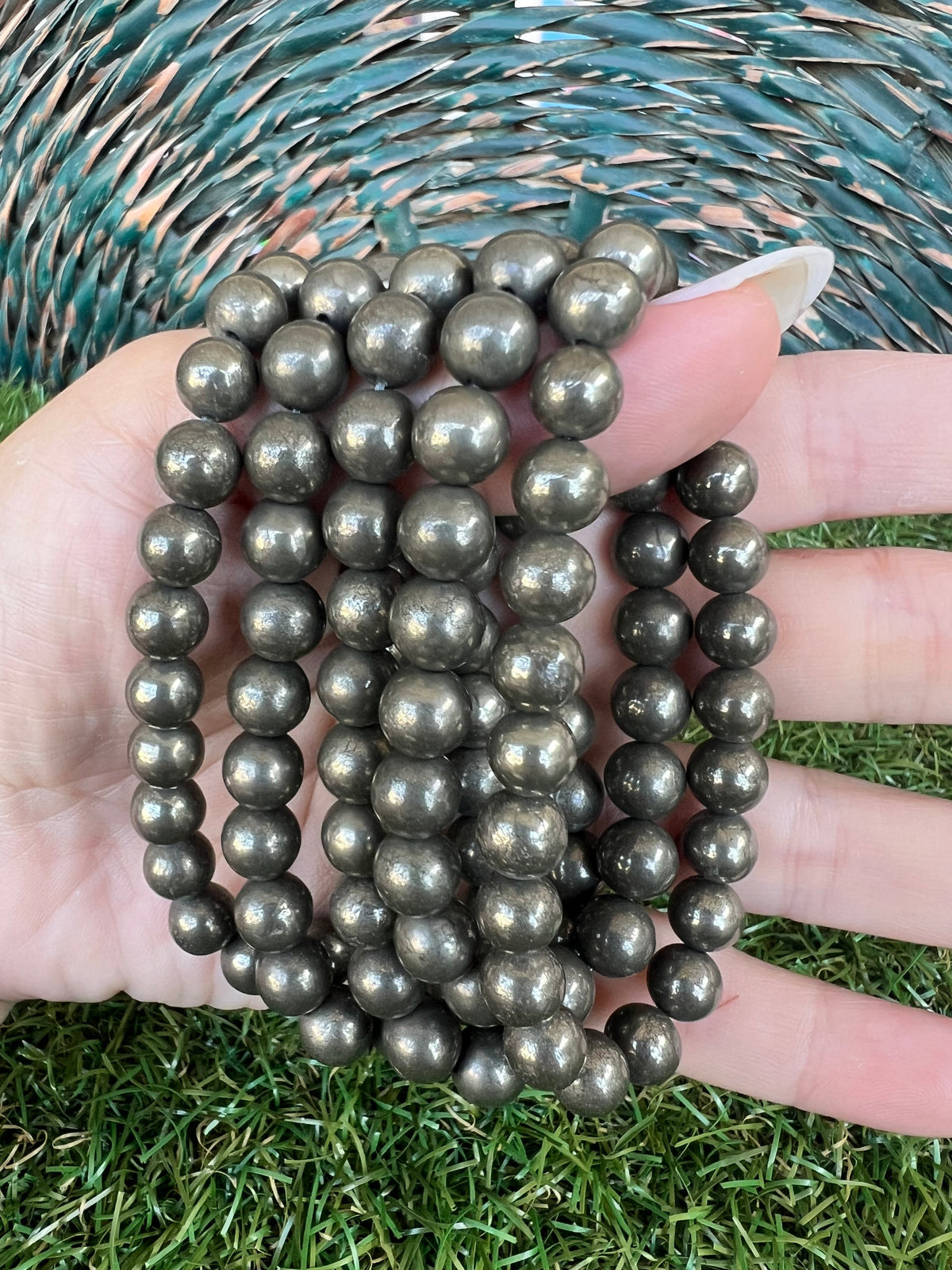 Natural Pyrite Bracelet – Wealth, Abundance & Success | 8 mm