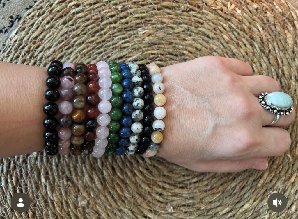 Natural Nephrite Jade Prosperity & Good Fortune Bracelet – 8mm Genuine Elastic Beaded Bracelet