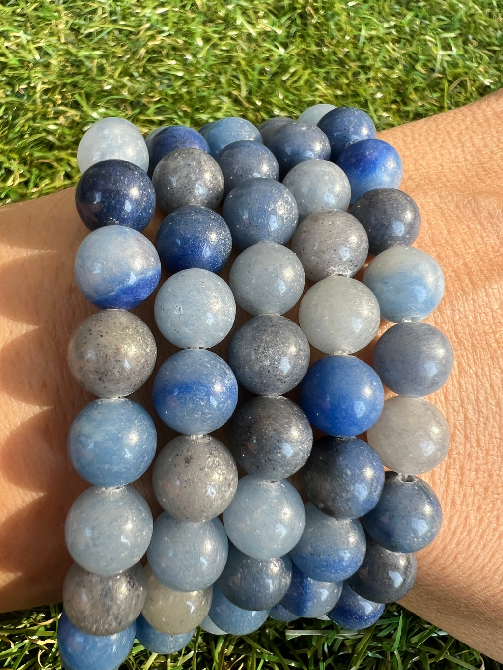 Natural Blue Aventurine 8mm Beaded Bracelet | Confidence, Inner Strength & Mental Clarity Crystal Bracelet