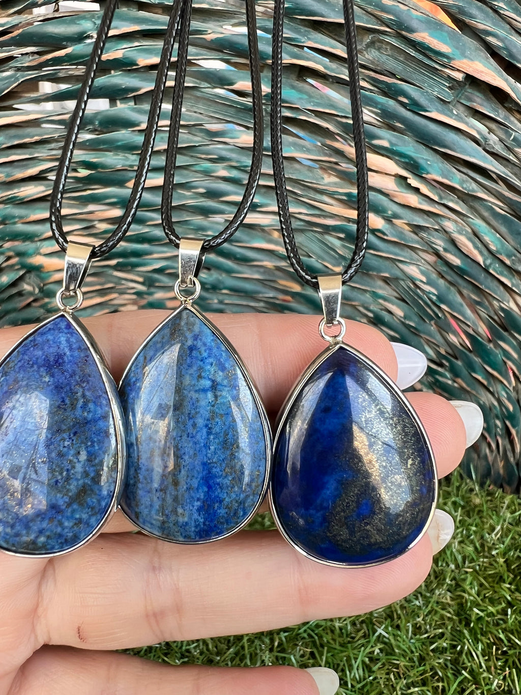 Lapis Lazuli Silver-Plated Teardrop Necklace – Truth, Wisdom & Communication