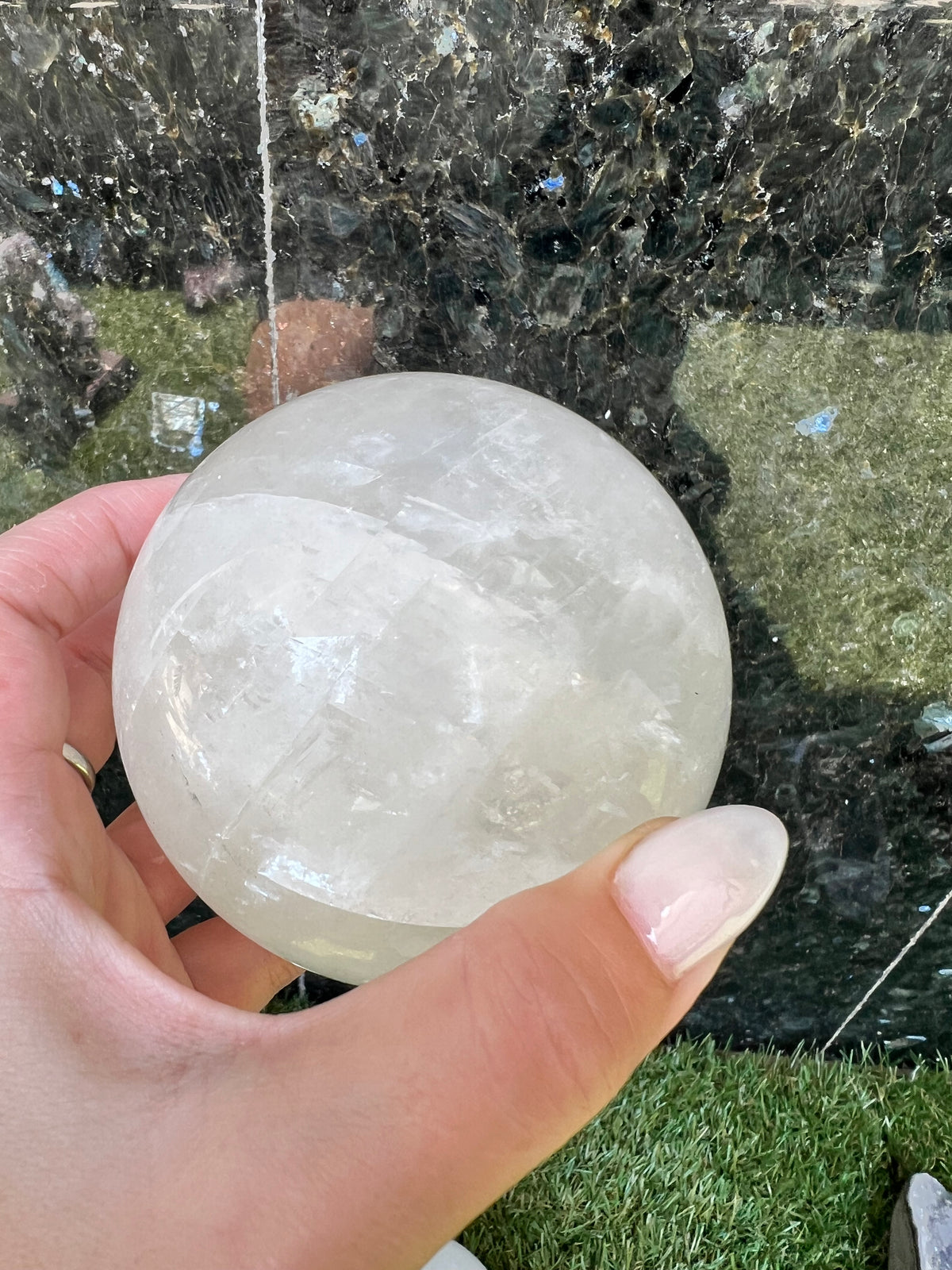 Natural Icelandic Calcite Sphere