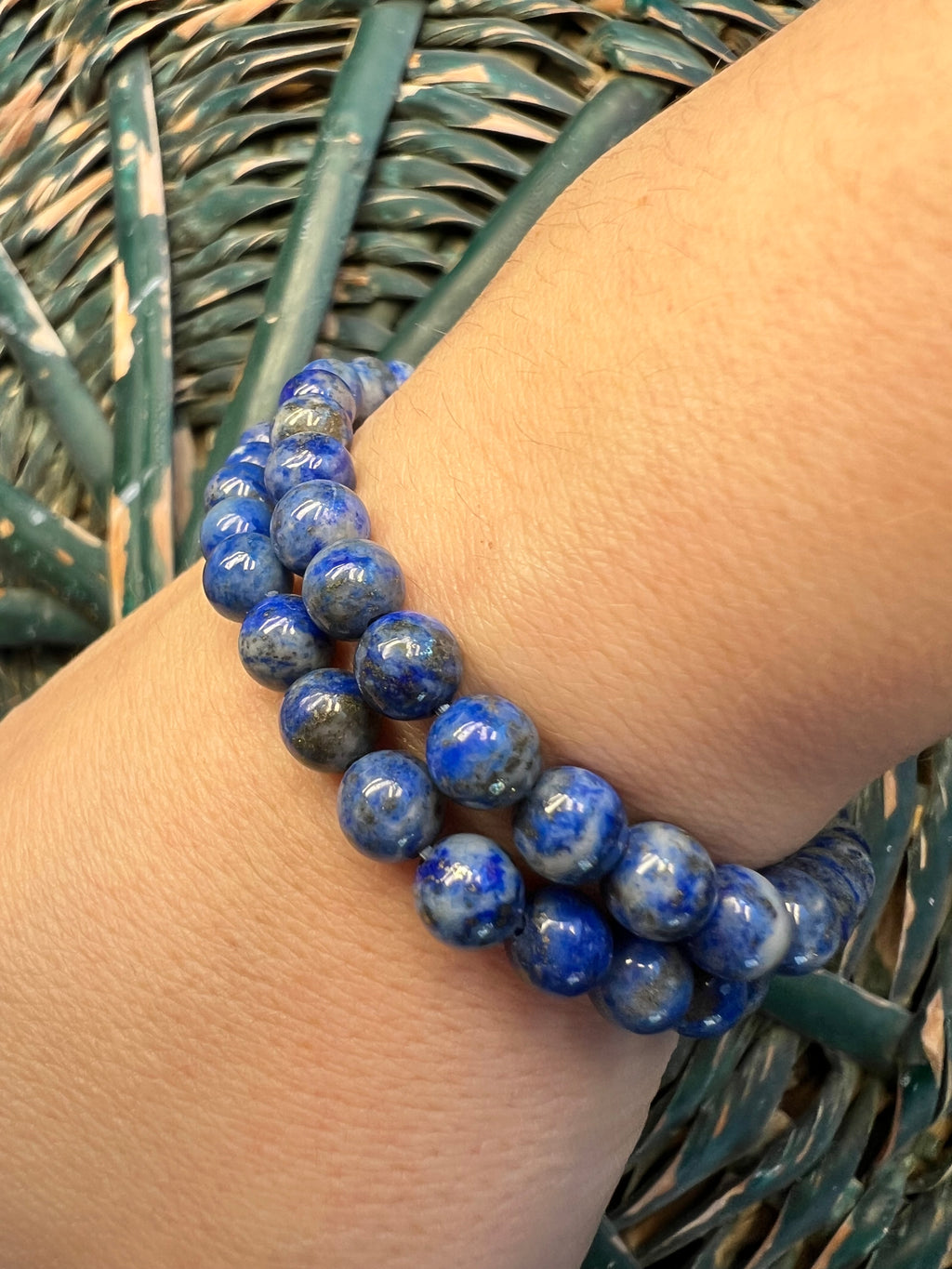 Natural 6mm Lapis Lazuli Bracelet | Wisdom & Communication Crystal Bracelet