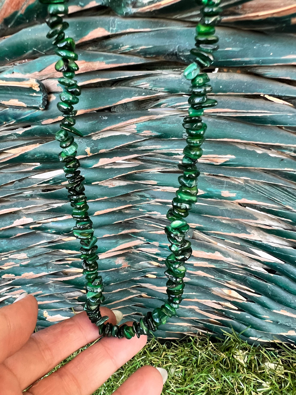 Natural Dyed Shell Chip Necklace | Lightweight Coastal Style Necklace
