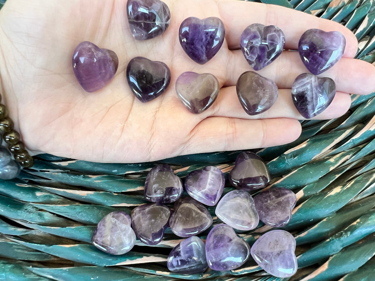 Natural Amethyst Mini Crystal Heart