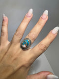 Nishapur Turquoise Protection Ring in 925 Italian Sterling Silver