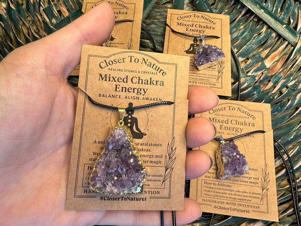 Natural Amethyst Cluster Necklace