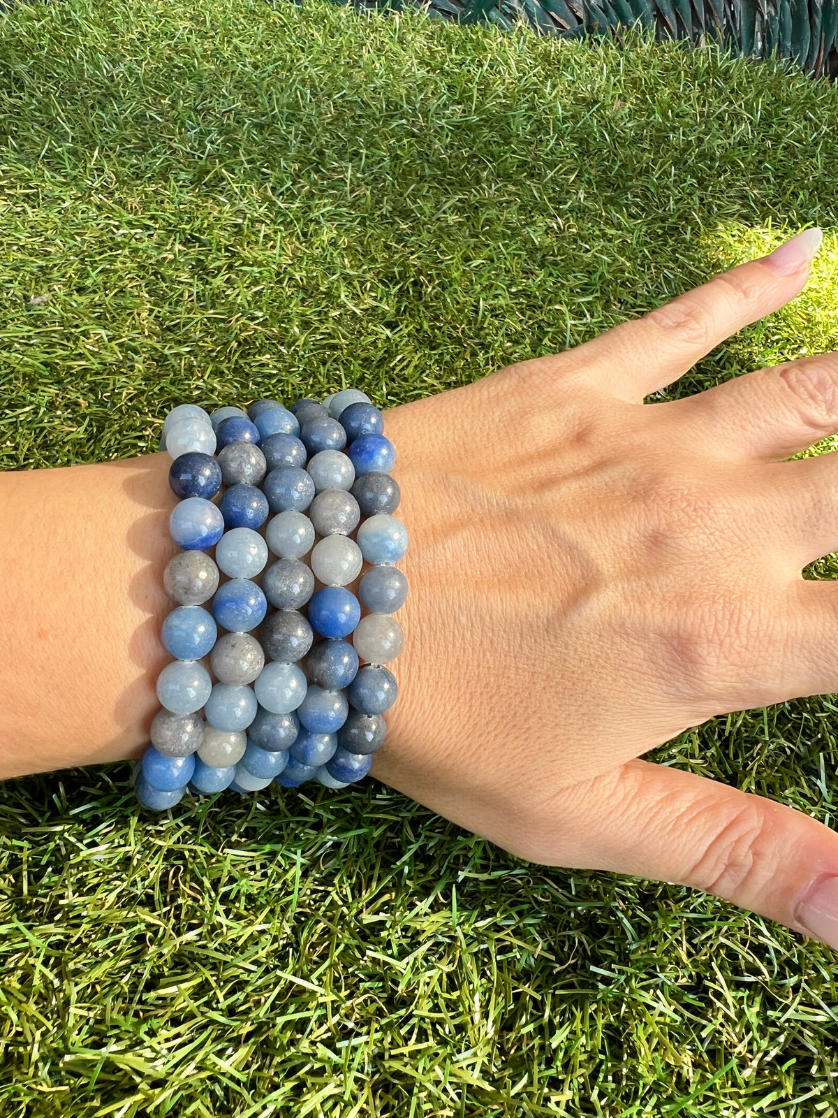 Natural Blue Aventurine 8mm Beaded Bracelet | Confidence, Inner Strength & Mental Clarity Crystal Bracelet