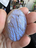 Natural Rainbow Moonstone Palm Stone