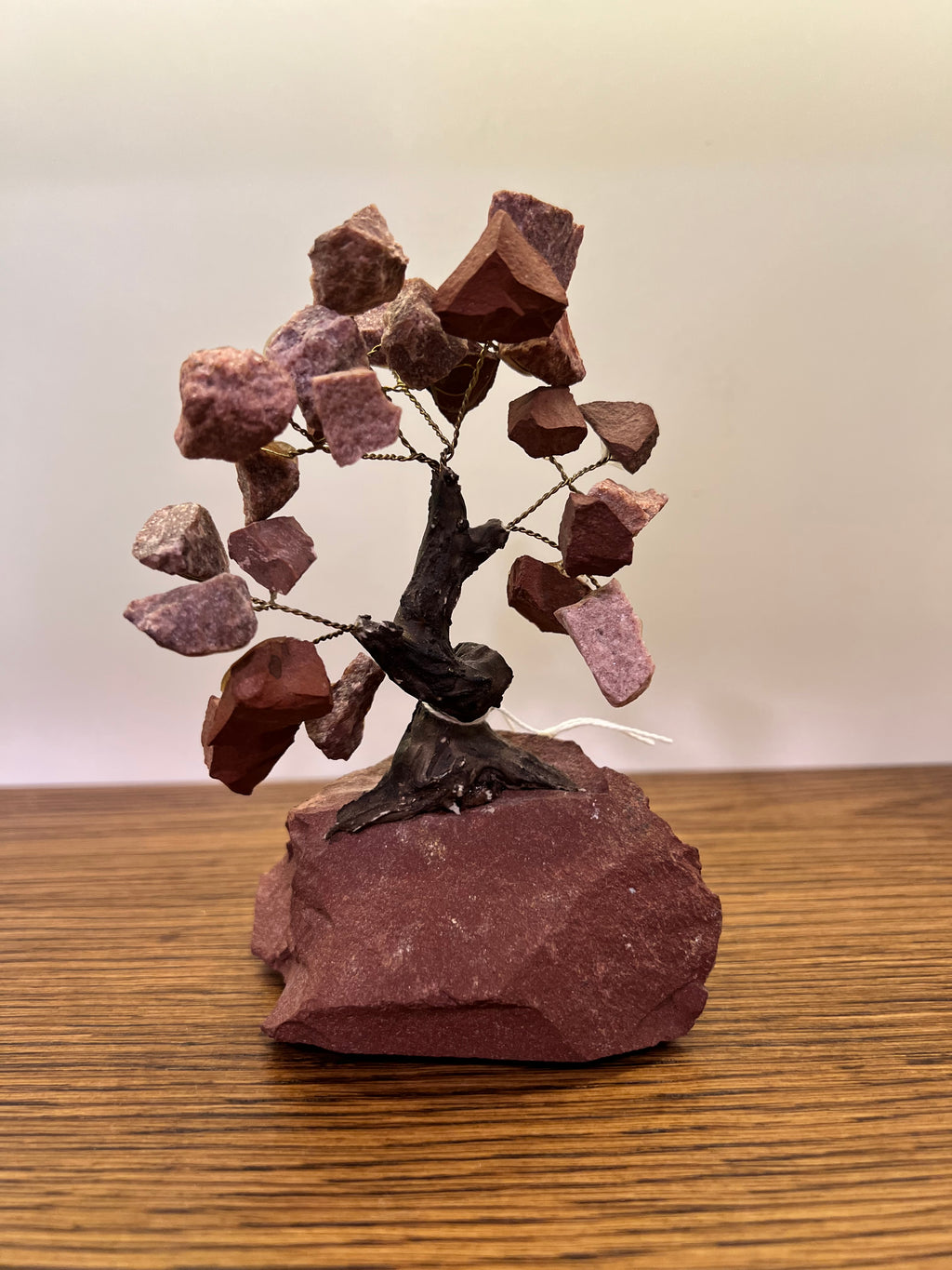 Natural Red Jasper Crystal Tree on Raw Red Jasper Base