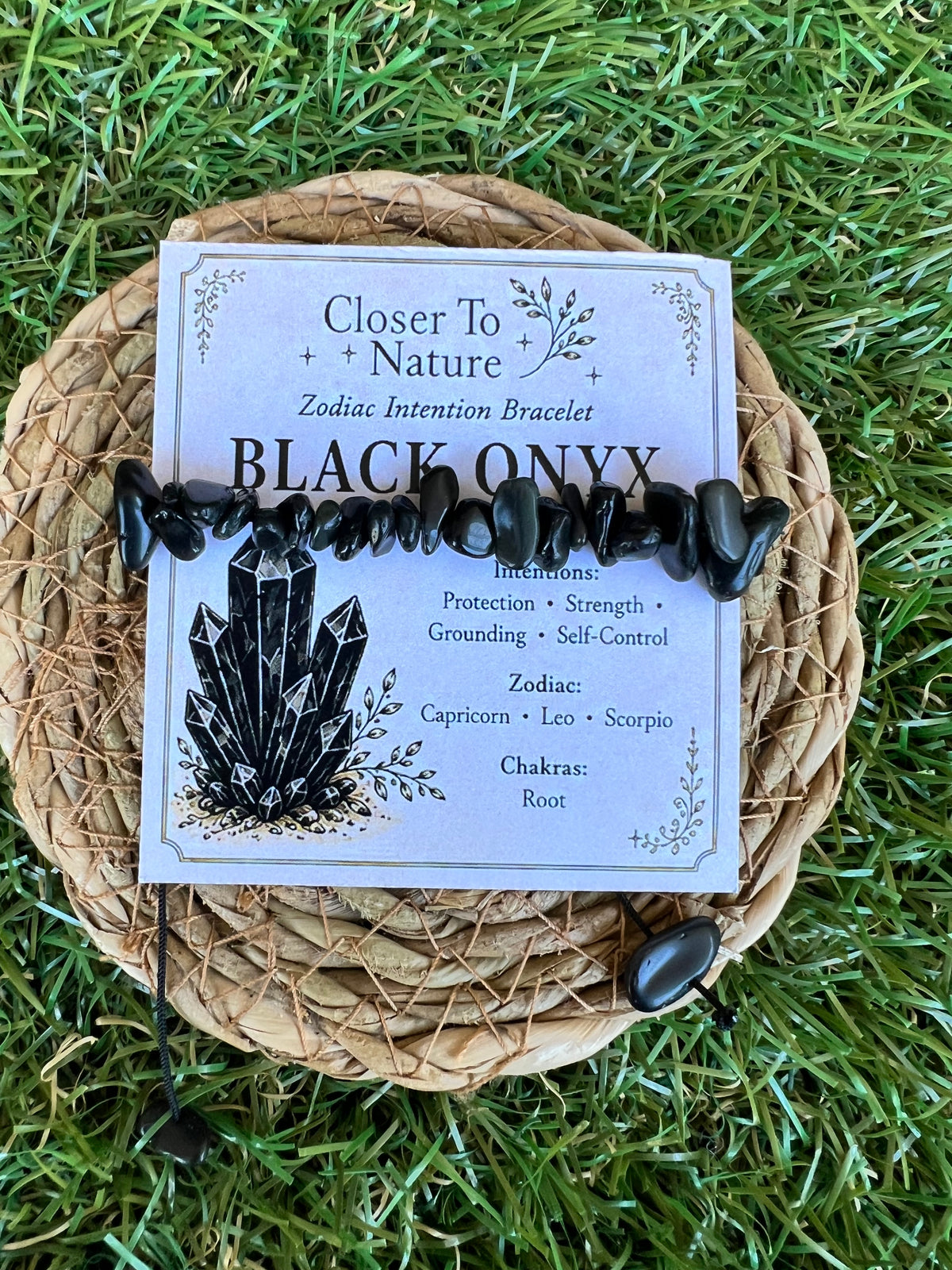 Natural Black Onyx Zodiac Bracelet – Protection, Strength & Grounding | Capricorn, Leo & Scorpio