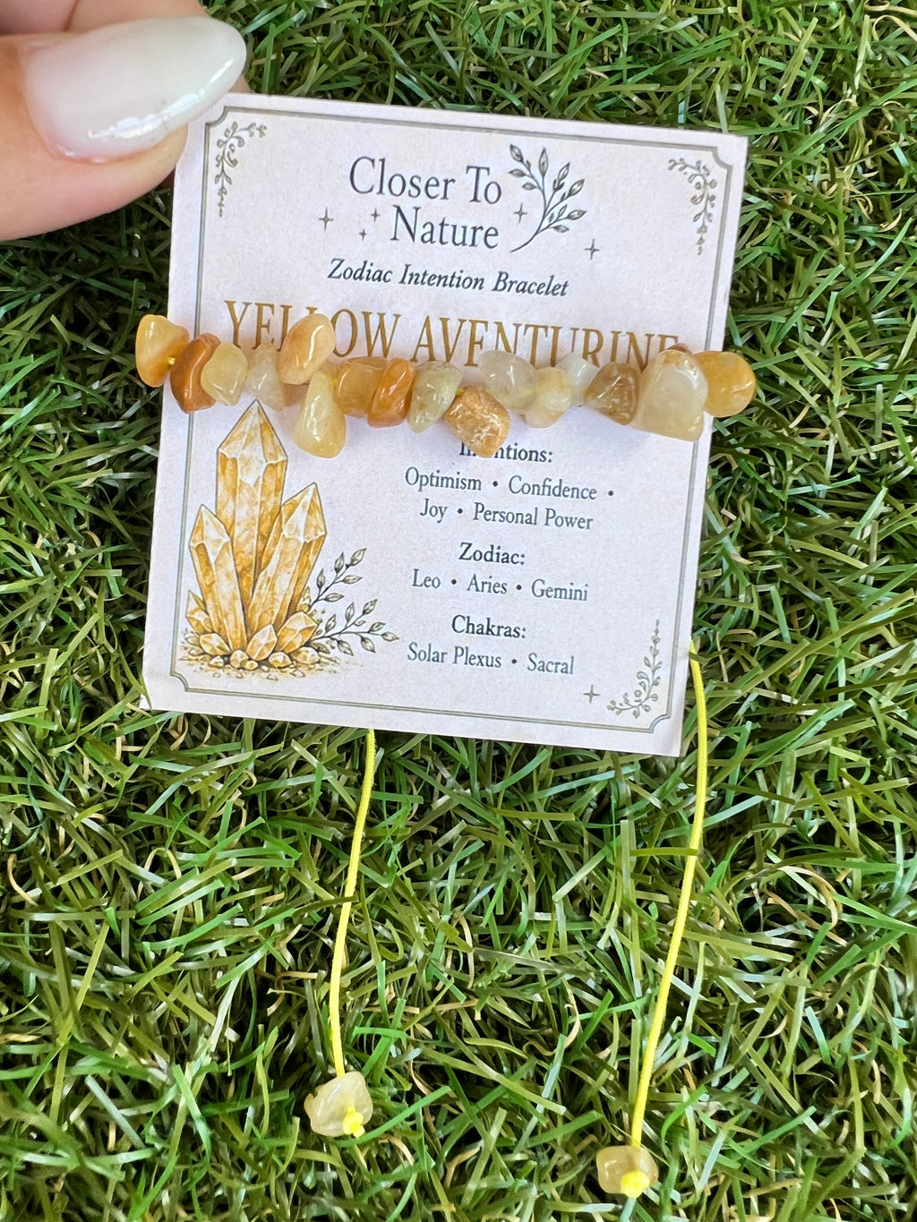Natural Yellow Aventurine Zodiac Bracelet – Optimism, Confidence & Joy | Leo, Aries & Gemini