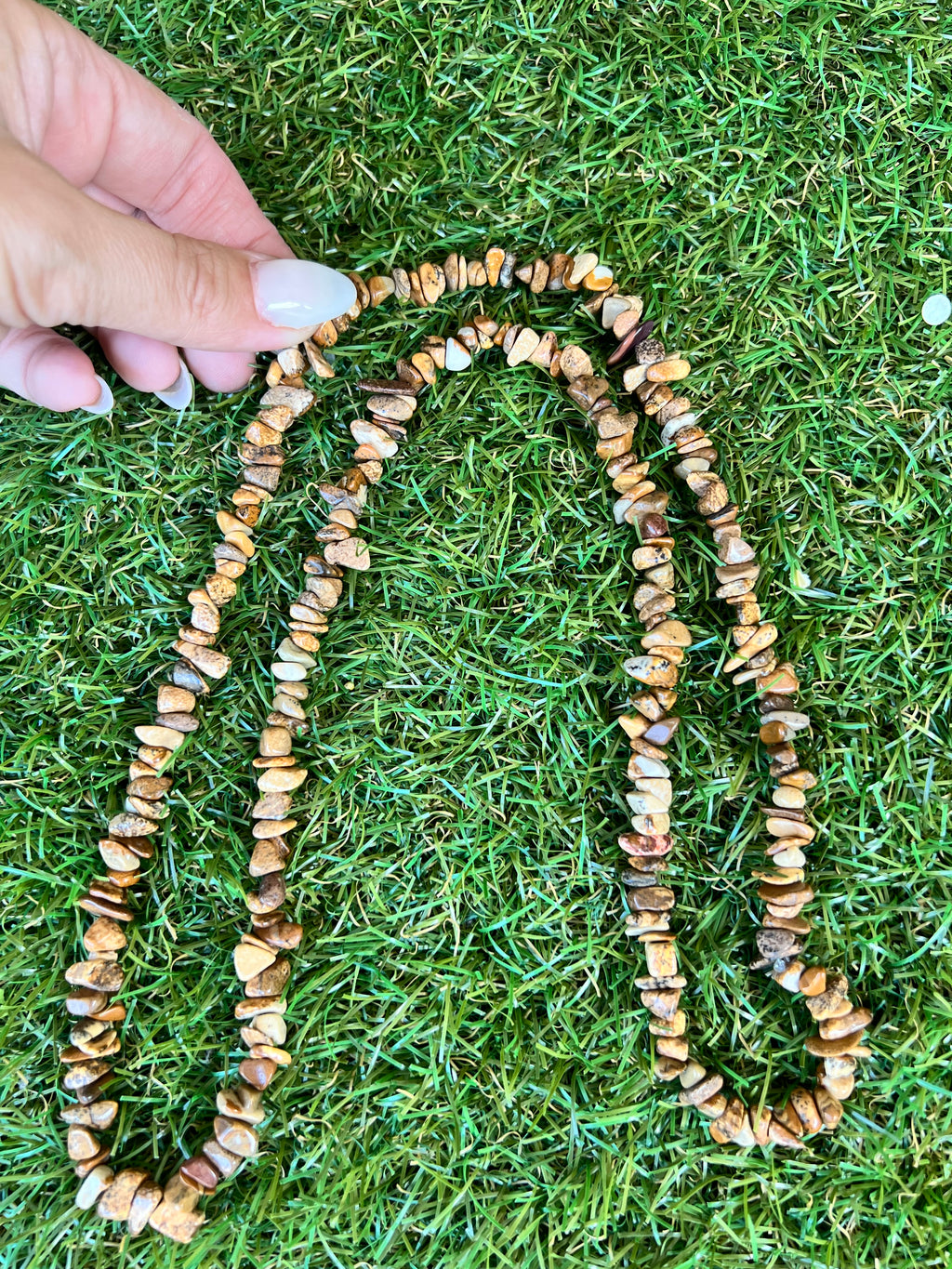 Natural Picture Jasper Chip Necklace | Genuine Irregular Gemstone Chips | Grounding, Stability & Creativity