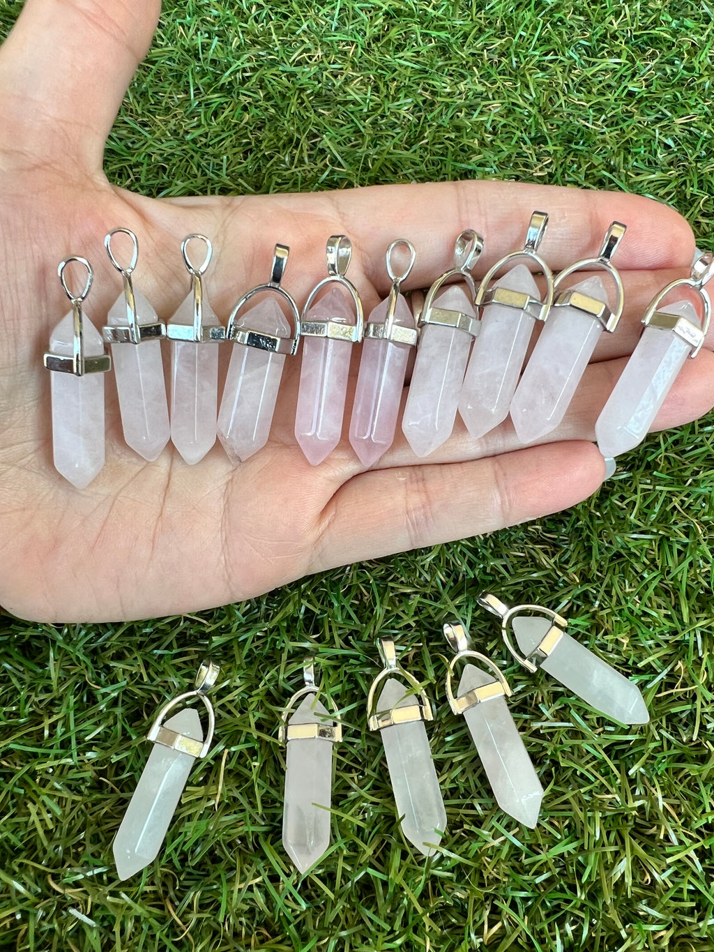 Natural Rose Quartz Hexagonal Point Pendant Necklace | Love, Self-Love & Emotional Healing