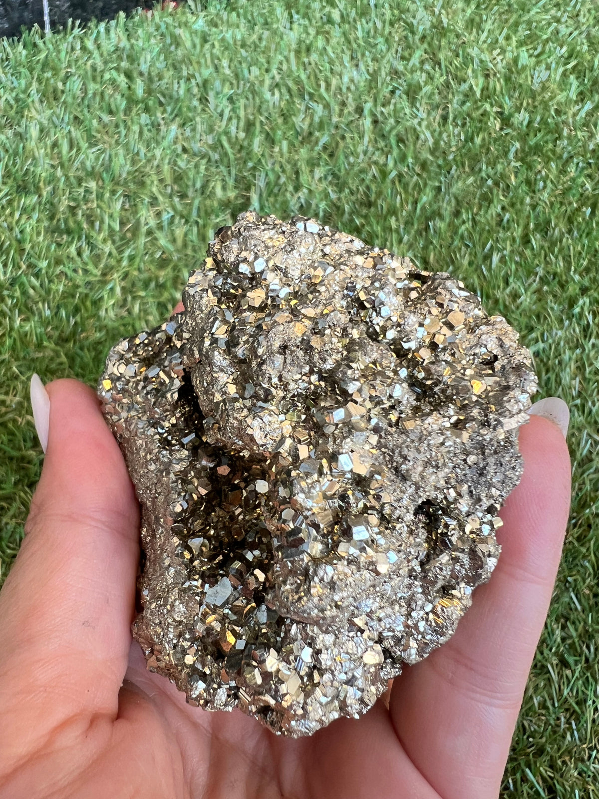 Natural Large Pyrite Crystal Clusters | Fool’s Gold Mineral Specimen - 537 Grams