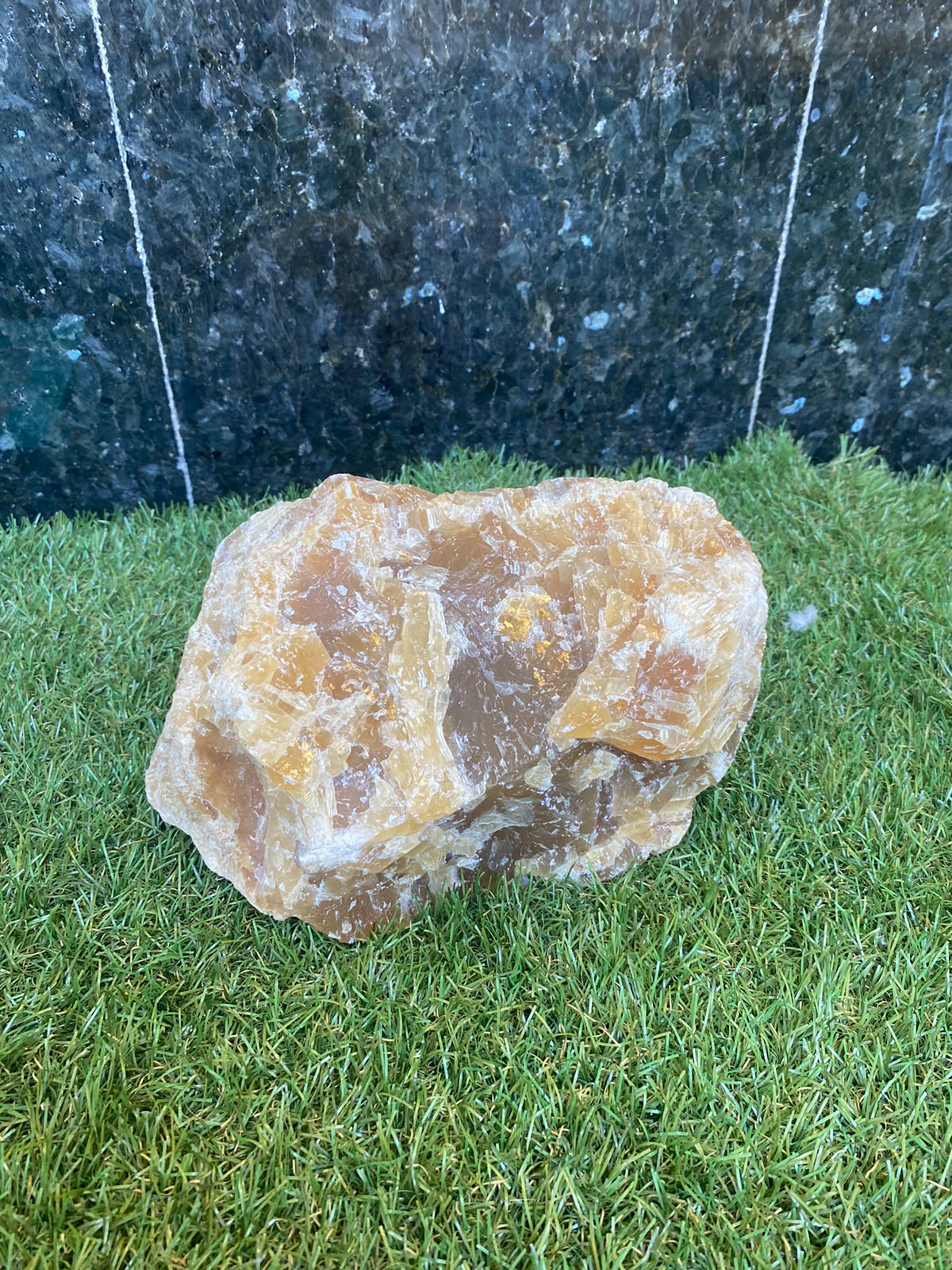 Natural Raw Honey Calcite Standing Display Piece | Confidence & Abundance - Special Price - 3.955 Kg & 429 g