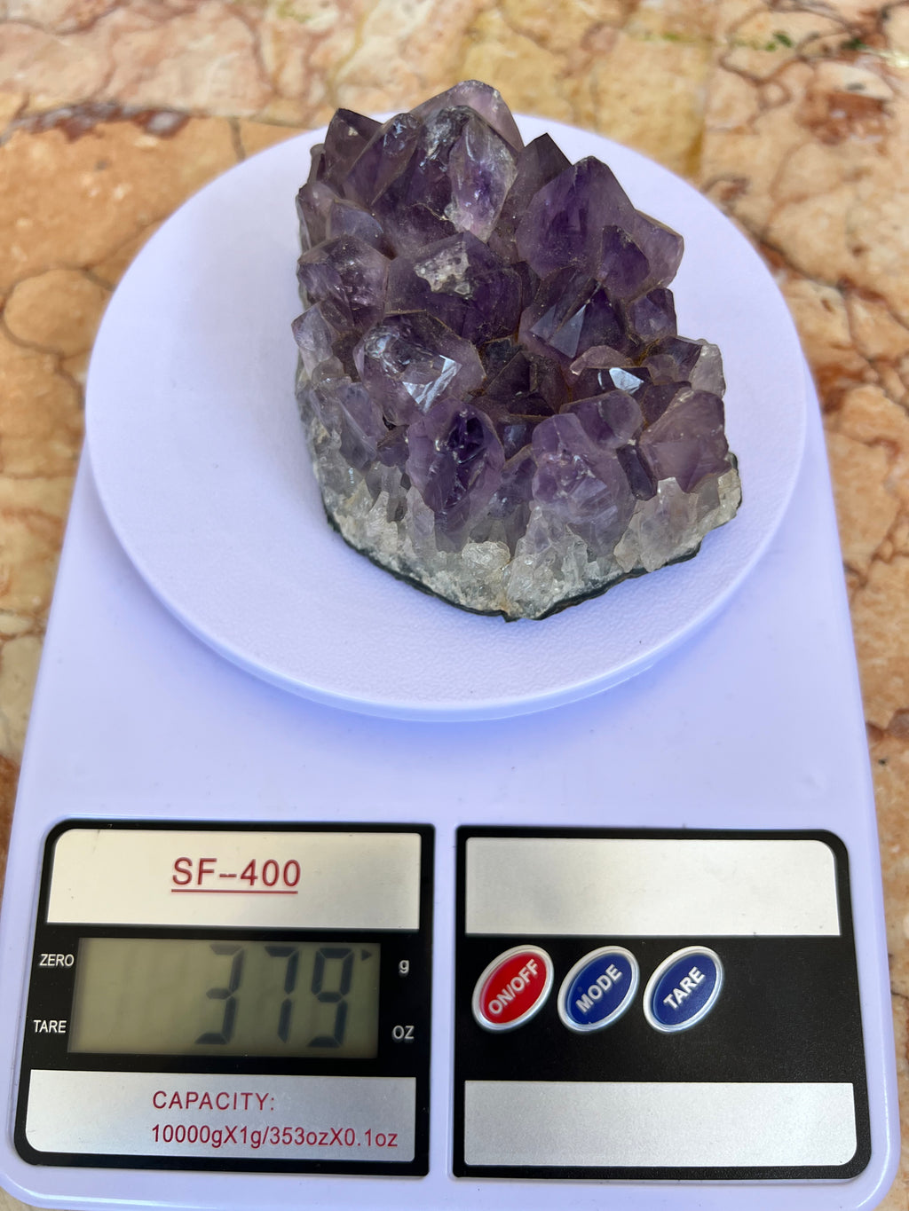 Natural Deep Purple Amethyst Cluster – 379 g | Calm, Protection & Intuition