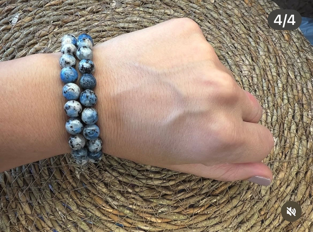 Natural K2 Jasper Intuition & Higher Awareness Bracelet – 8mm Genuine Elastic Beaded Bracelet
