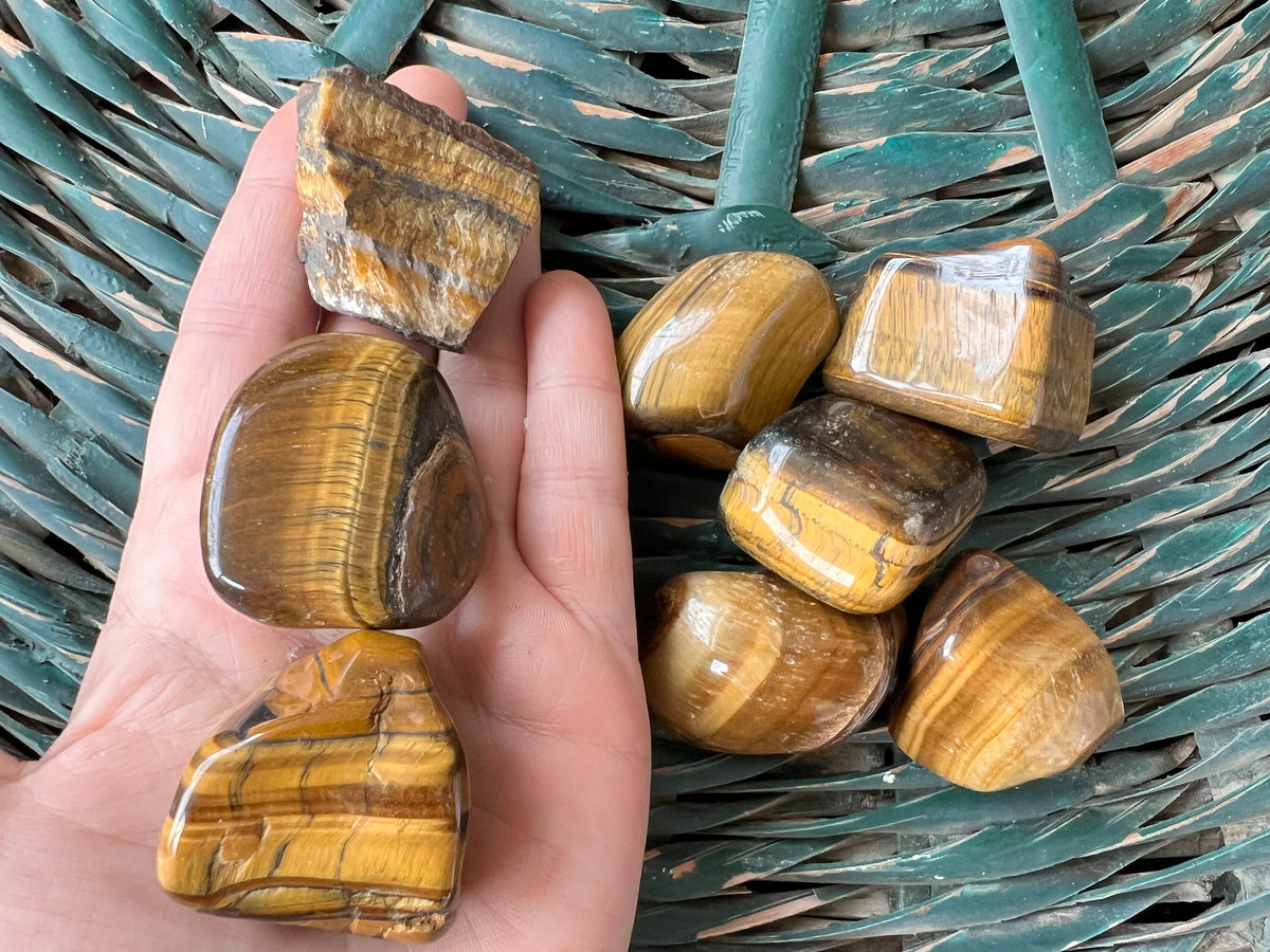 Natural Polished Tiger’s Eye Tumble Stone