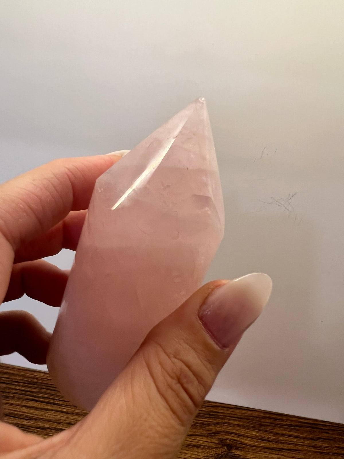 Natural Rose Quartz Cylindrical Tower | Love & Emotional Healing Crystal Point