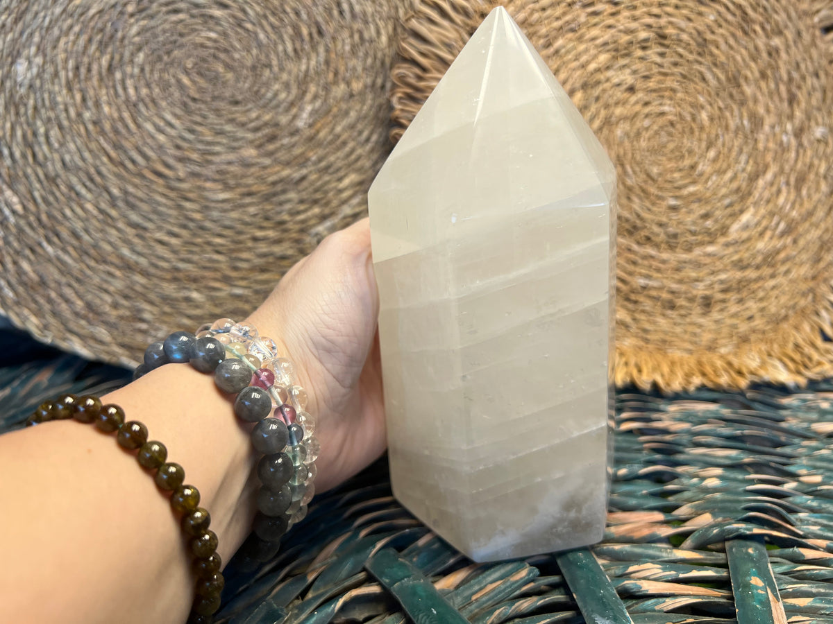 Honey Calcite Statement Crystal Tower – 2,123 g