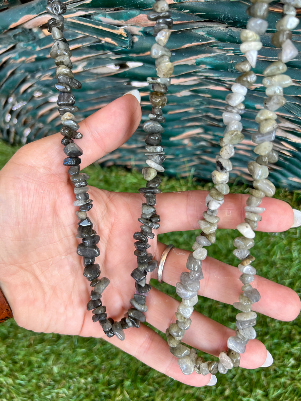 Natural Labradorite Chip Necklace | Genuine Irregular Gemstone Chips | Protection, Intuition & Transformation