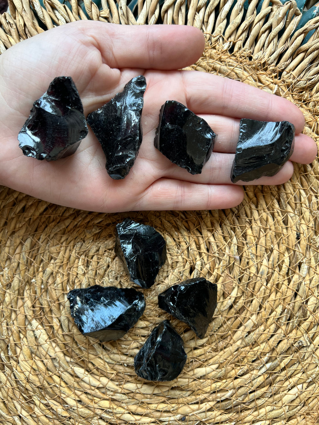 Natural Raw Black Obsidian