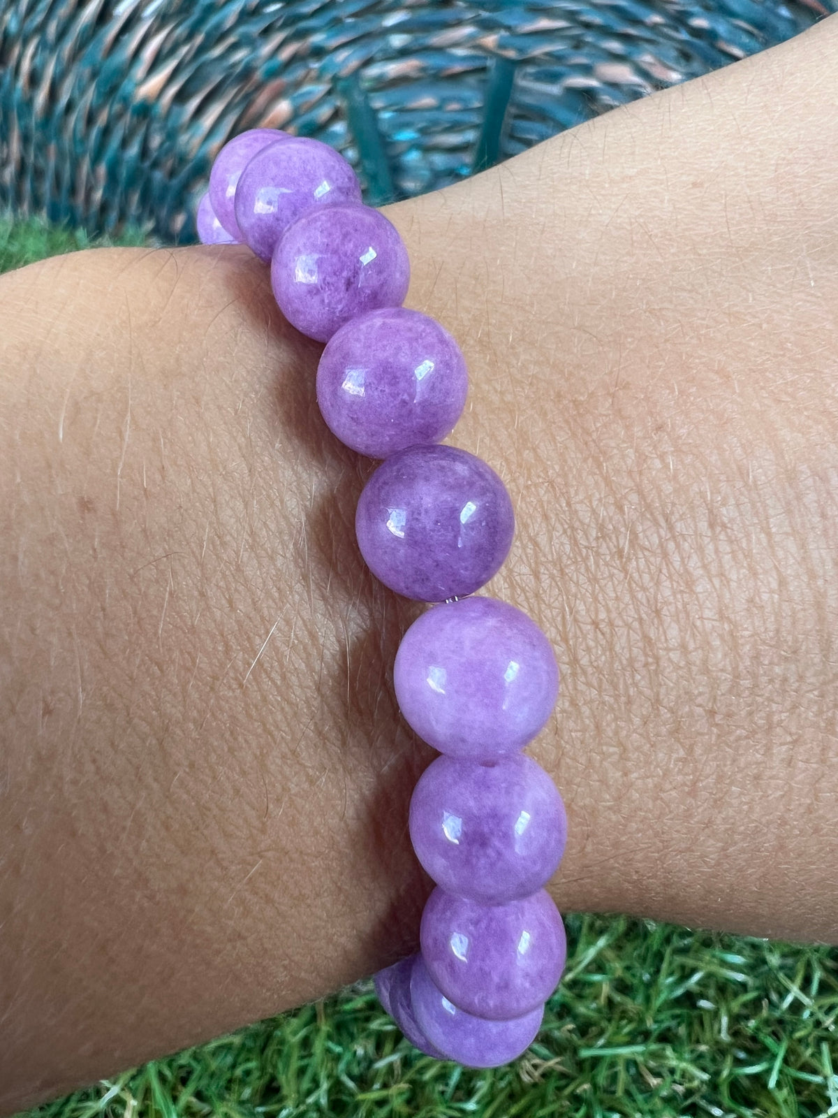 Natural Lepidolite Bracelet – Calm, Emotional Balance & Peace | 8mm