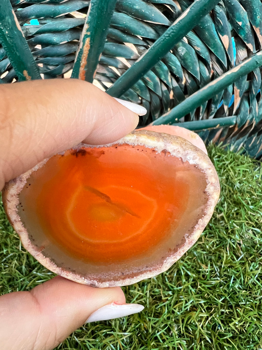 Natural Druzy Agate Slice – Energy, Balance & Protection | 38 g