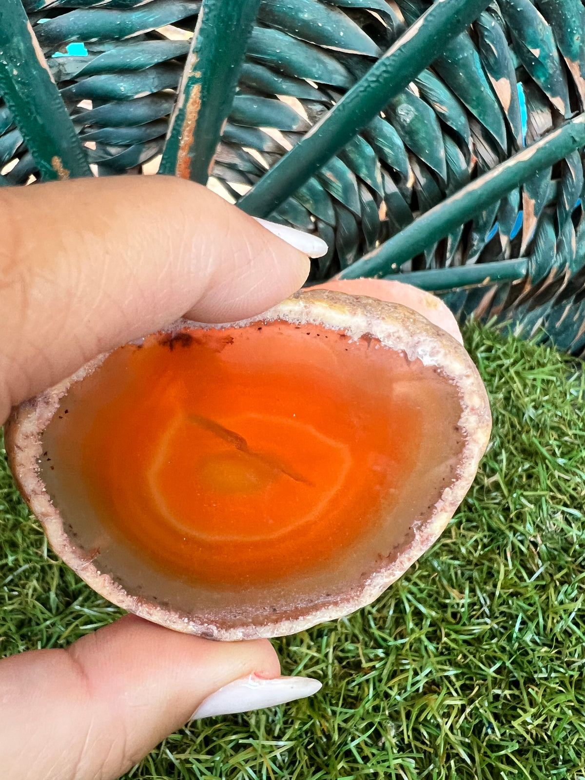 Natural Druzy Agate Slice – Energy, Balance & Protection | 38 g