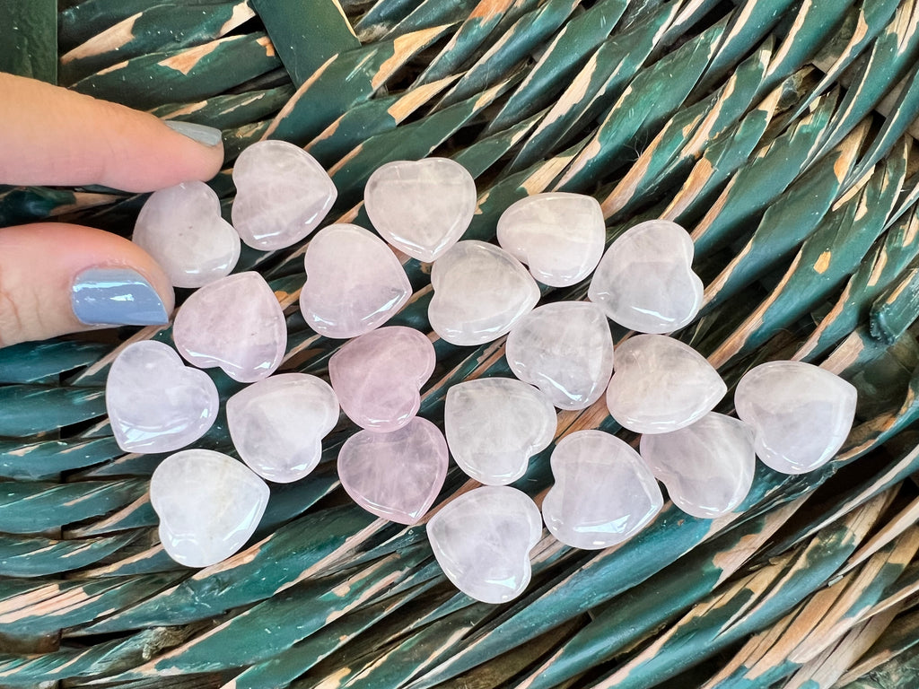 Natural Rose Quartz Mini Crystal Heart
