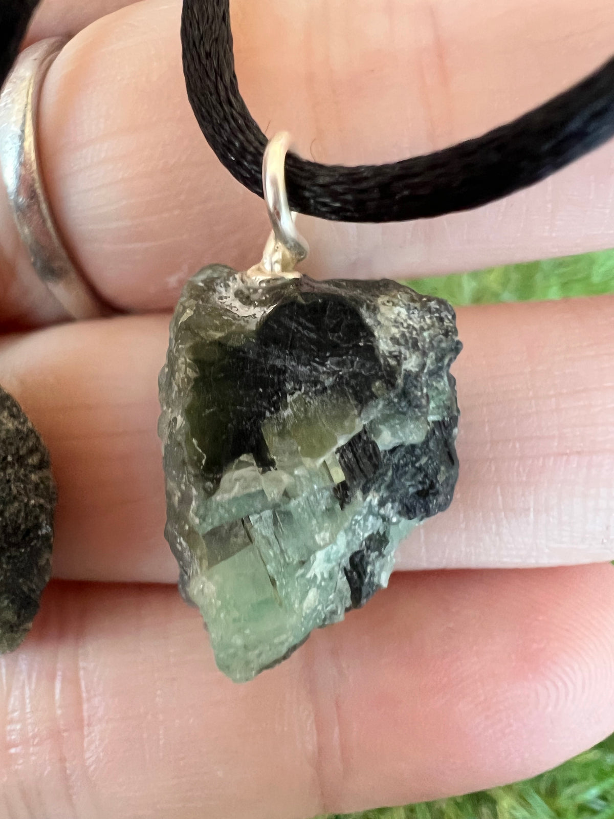 Natural Raw Emerald Necklace – Genuine Rough Emerald Crystal Pendant