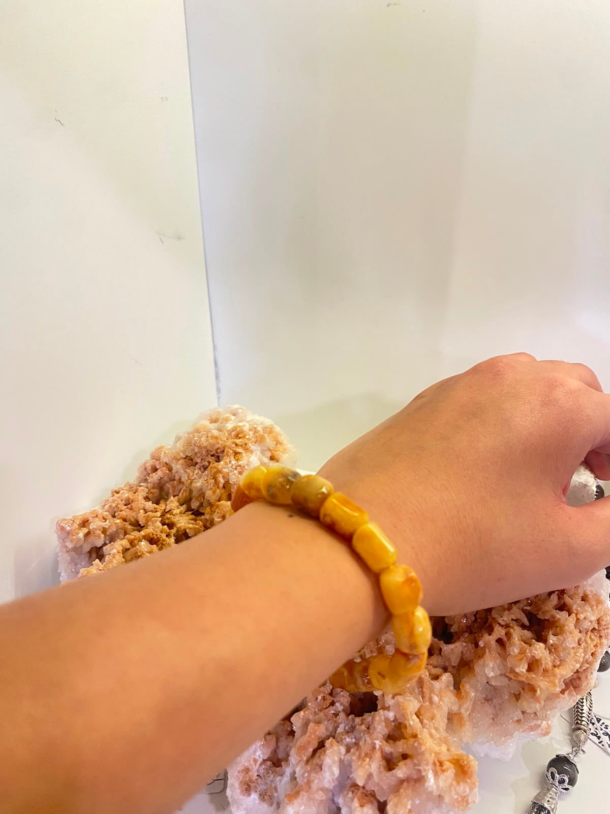 Natural Amber Bracelet – Warmth, Vitality & Positive Energy | Rustic Barrel Beads