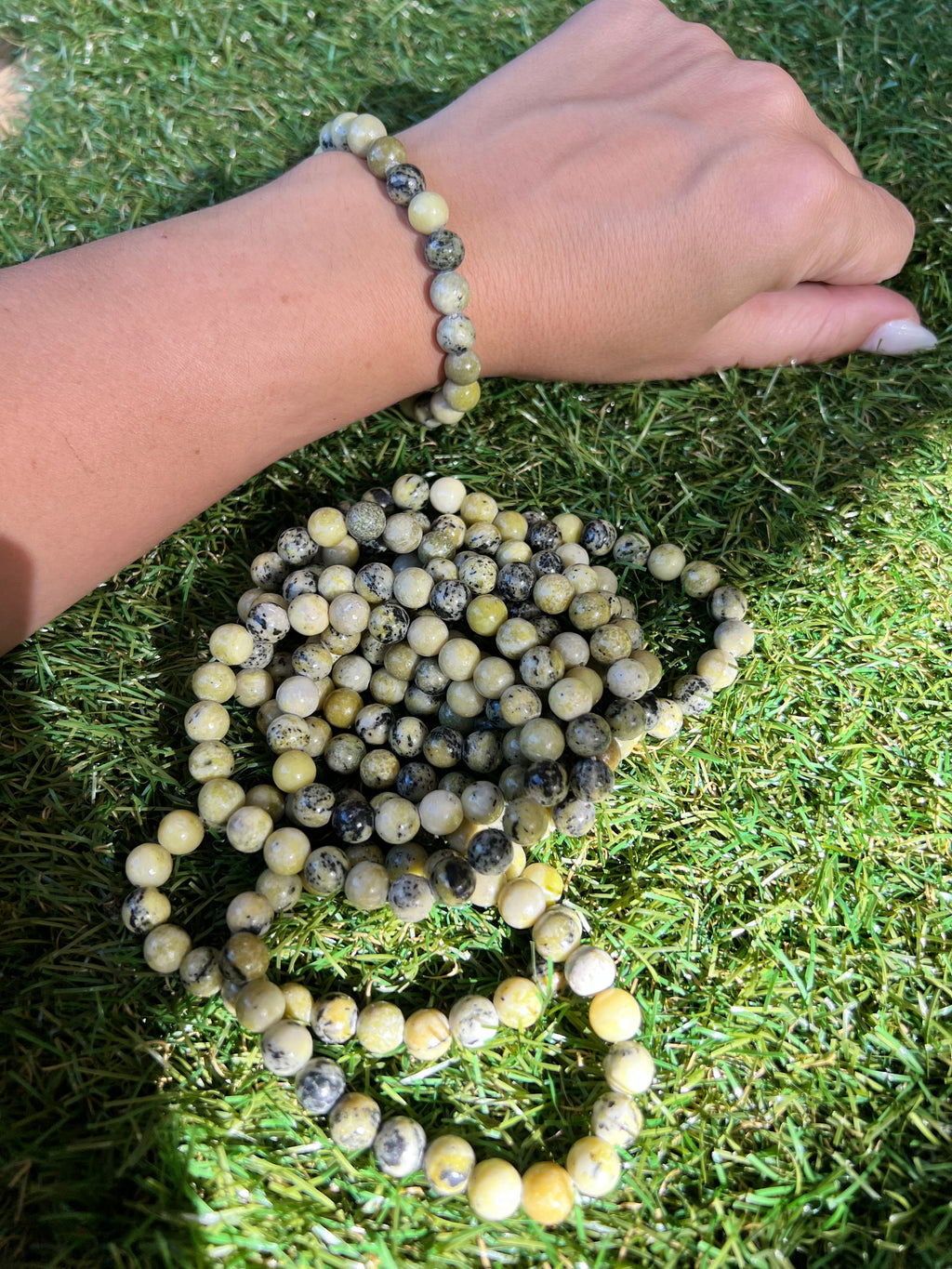 Natural Serpentine 8mm Beaded Bracelet | Protection, Renewal & Kundalini Energy Crystal Bracelet