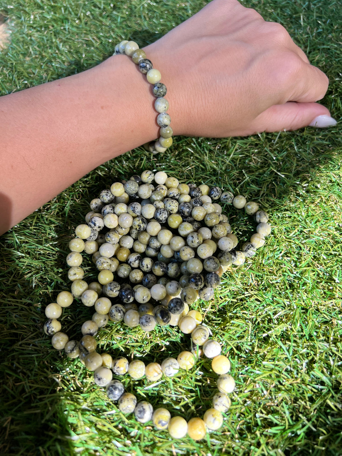 Natural Serpentine 8mm Beaded Bracelet | Protection, Renewal & Kundalini Energy Crystal Bracelet