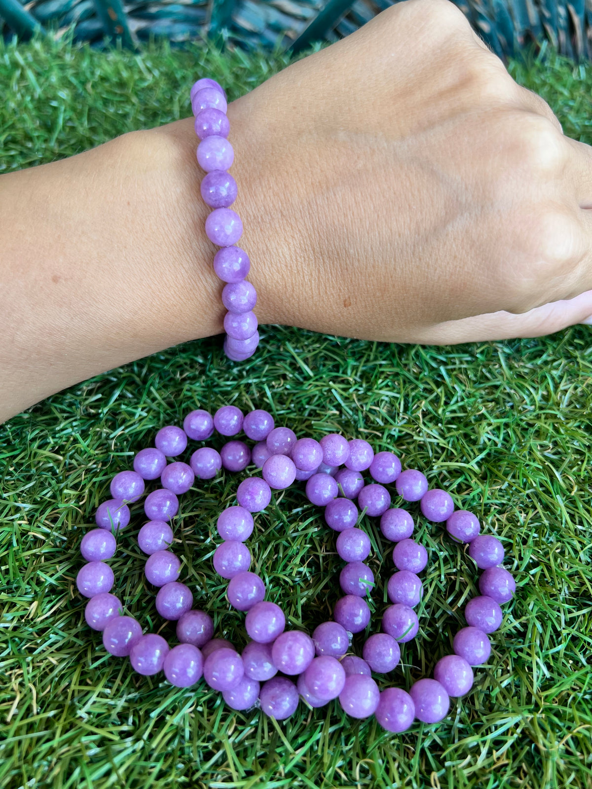 Natural Lepidolite Bracelet – Calm, Emotional Balance & Peace | 8mm