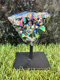 Natural Rainbow Aura Quartz on Metal Stand – 266 g