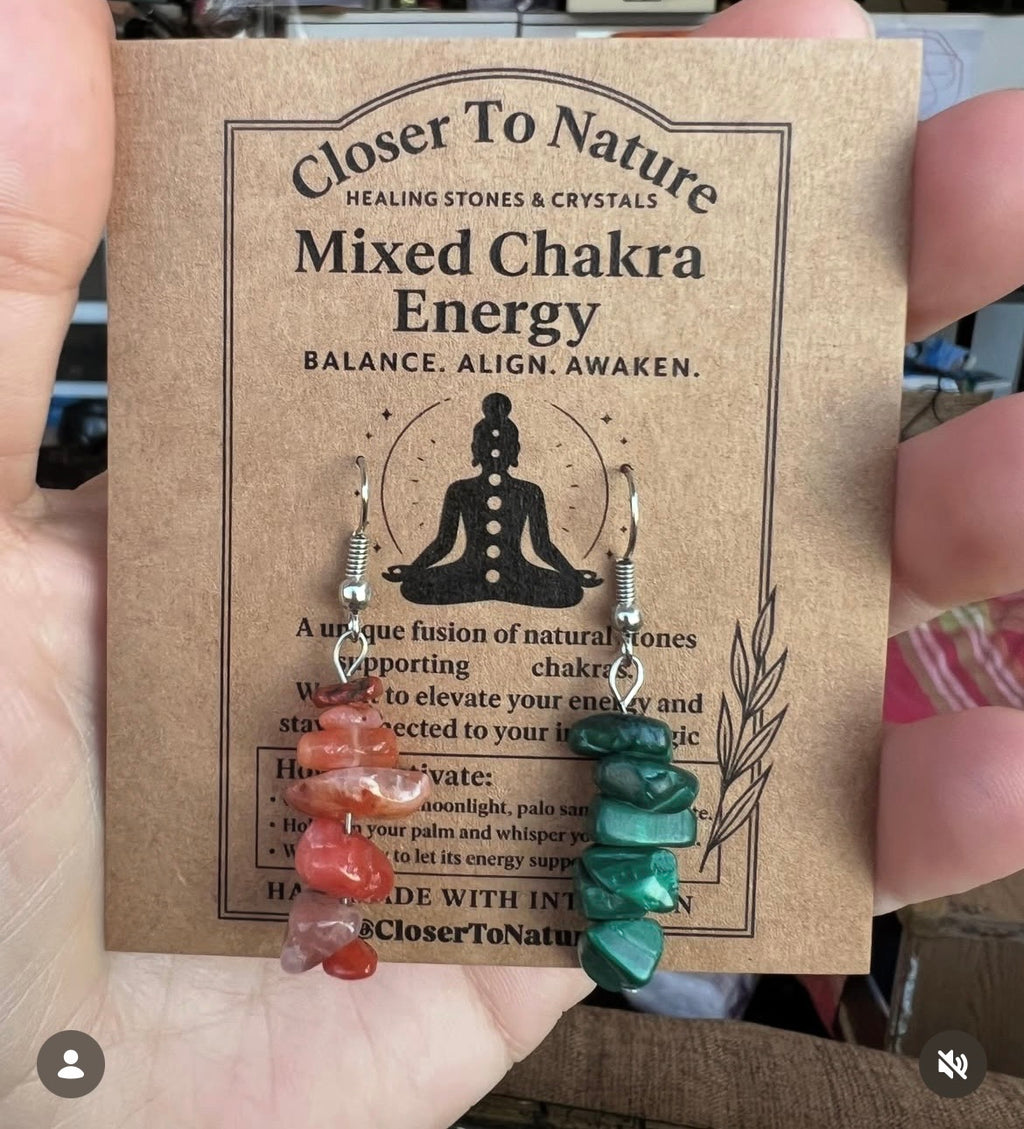 Natural Crystal Chip Earrings Collection