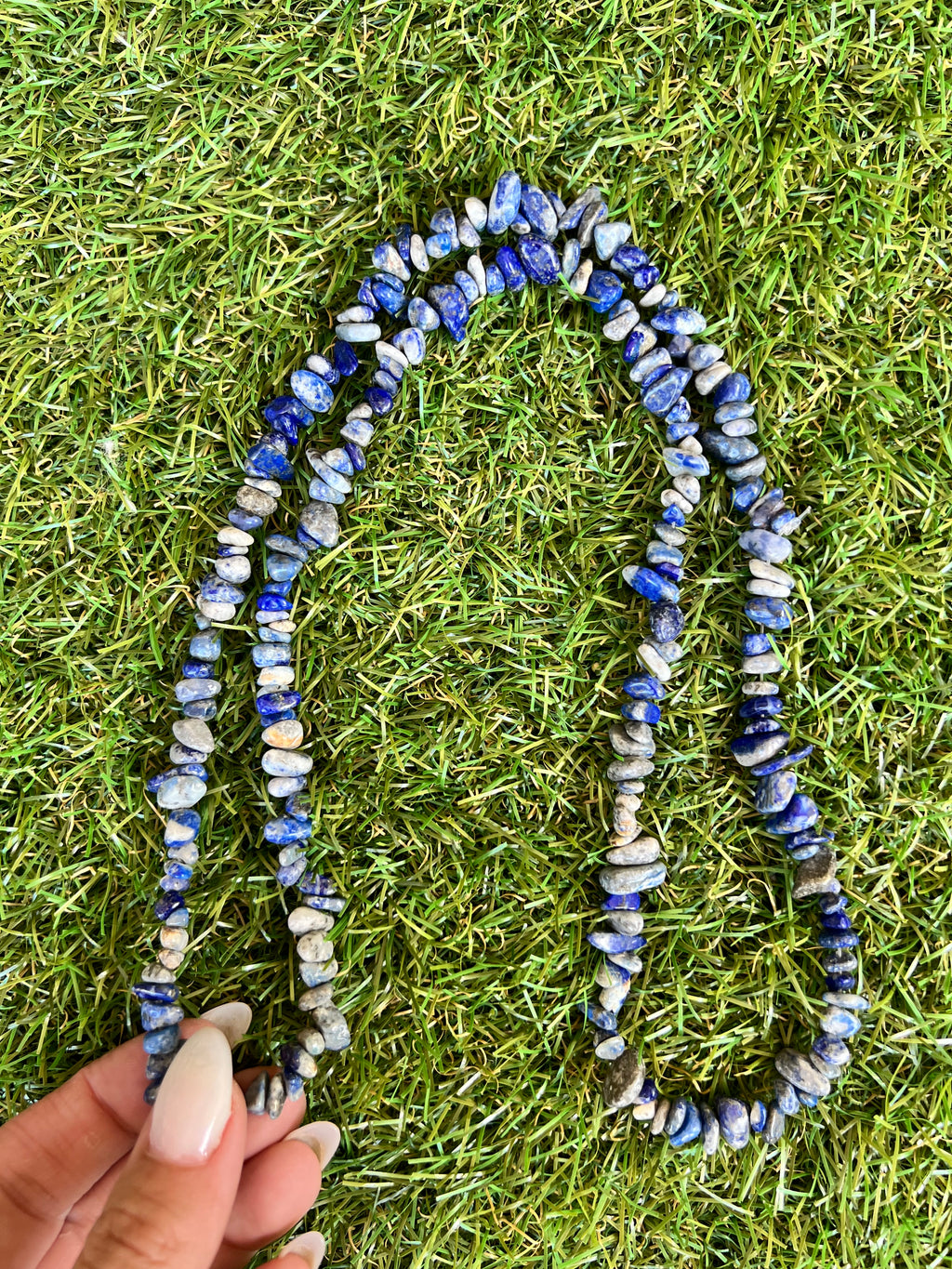 Natural Lapis Lazuli Chip Necklace | Genuine Irregular Gemstone Chips | Wisdom, Truth & Inner Power