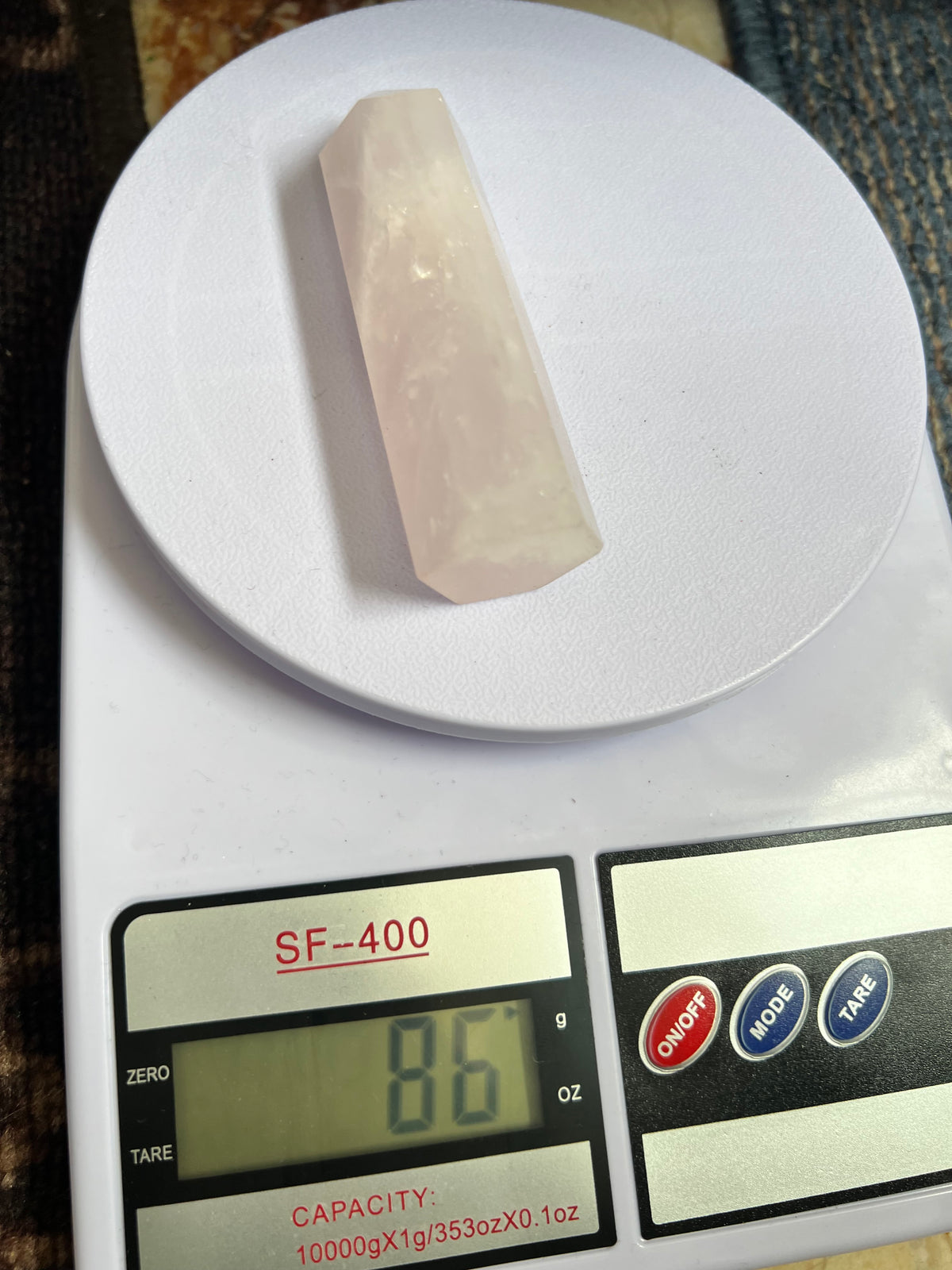 Natural Faceted Crystal Point Tower | Rose Quartz & Lapis Lazuli