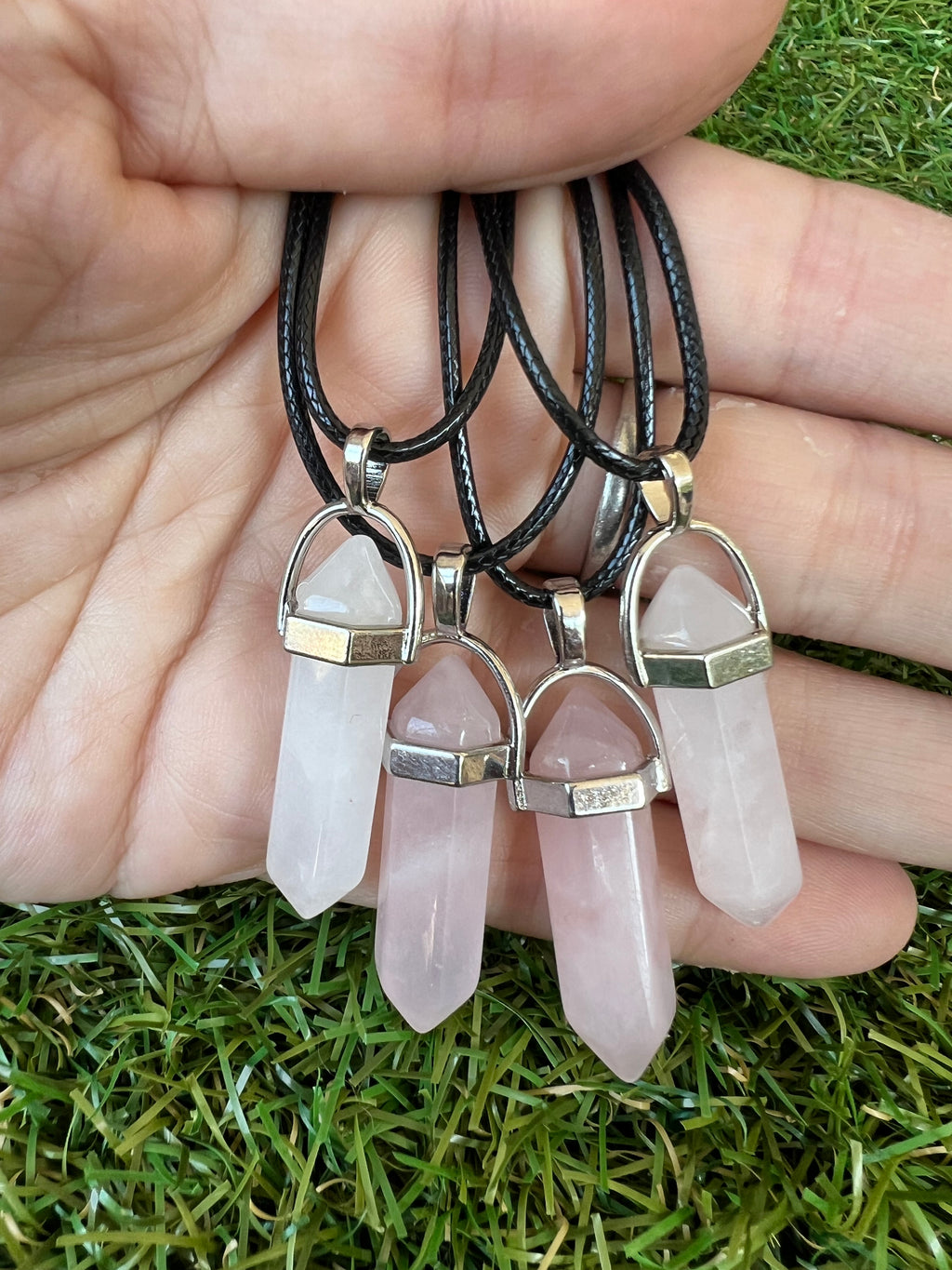 Natural Rose Quartz Hexagonal Point Pendant Necklace | Love, Self-Love & Emotional Healing