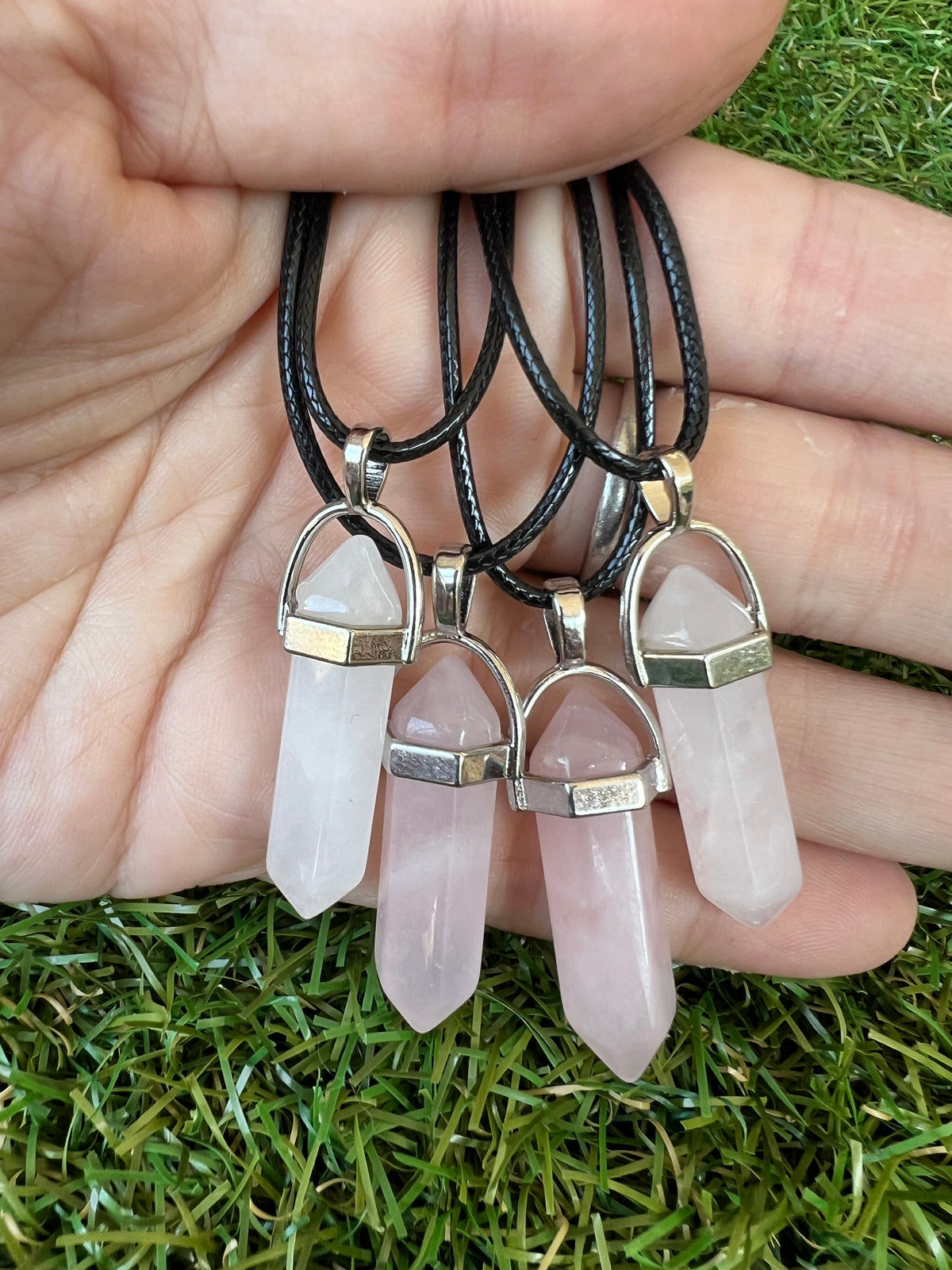 Natural Rose Quartz Hexagonal Point Pendant Necklace | Love, Self-Love & Emotional Healing