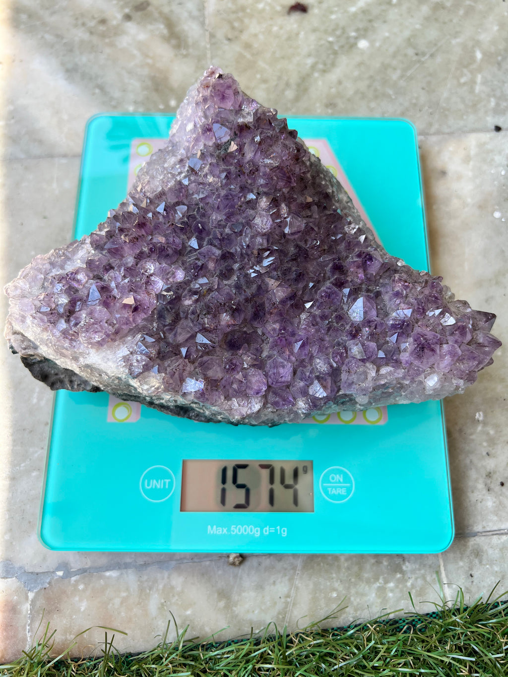 Natural Amethyst Cluster – Protection & Calm Display Crystal | 1,574 g