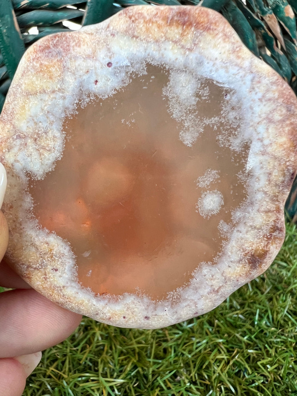 Natural Agate Eye Slice – Protection, Intuition & Grounding | 46g
